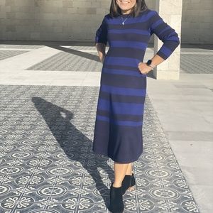 Eliza J Stripe Midi Dress